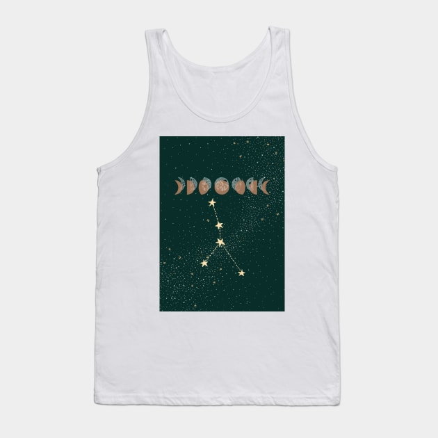 Cancer zodiac Moon phases Tank Top by Sierraillustration